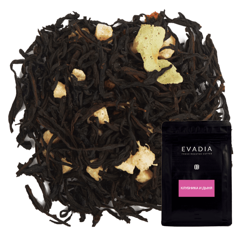 Чай ароматизированный черный Клубника и Дыня 9125